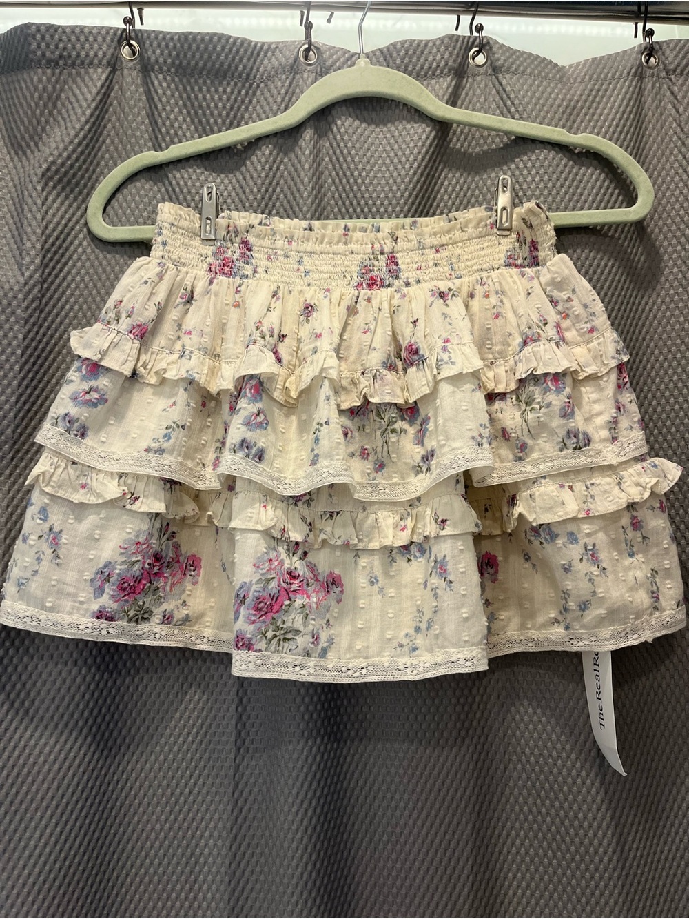Girls LoveShackFancy Ruffle Floral Mini Skirt - 12Y